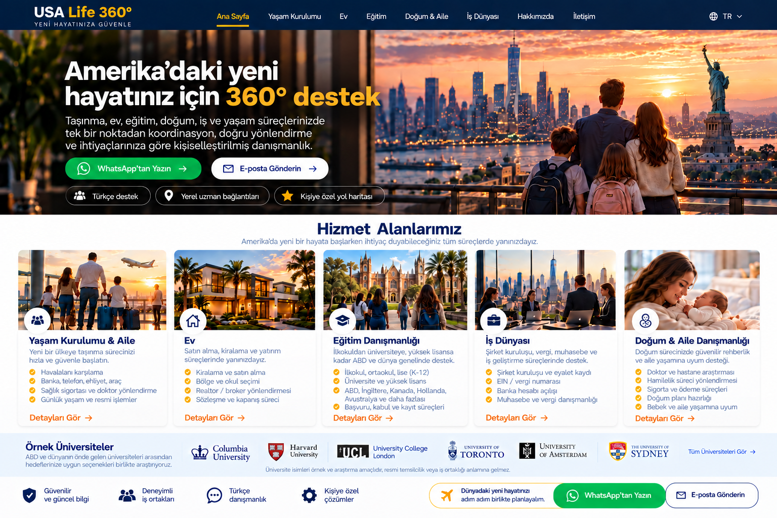 USA Life 360 ana sayfa